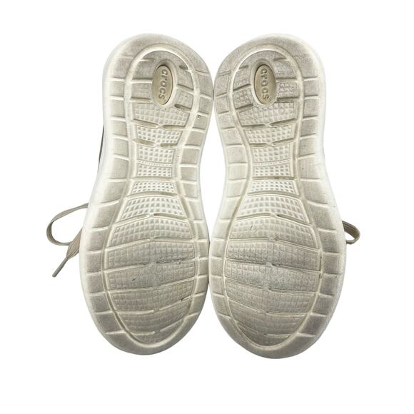 CROCS LiteRide Pacer Women's Metallic Champagne Gold Sneakers Sz 5 - Picture 9 of 12